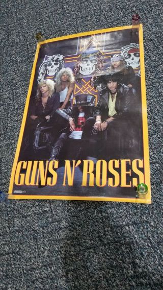 Vintage 1988 Guns N Roses Appetite For Destruction Poster Gnr