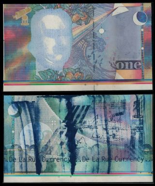 Test Note De La Rue Currency Netwon,  Rare Error Banknote Proof Print