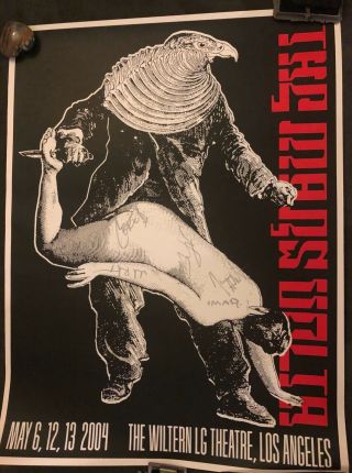The Mars Volta 18x24 " Poster Signed The Wiltern Theater La,  Ca Official 2004