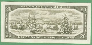1954 Bank of Canada $20 Dollars Note - Beattie/Rasminsky - C/W2794887 - UNC 2