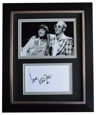 Kiki Dee Signed 10x8 Framed Autograph Photo Display Music Elton John Aftal
