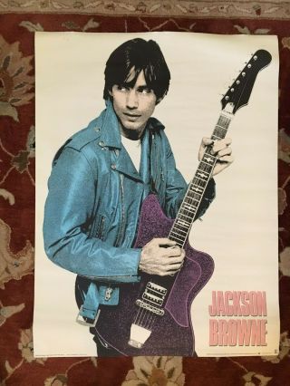Jackson Browne On Asylum Records Rare Promo Poster From 1983 Huge