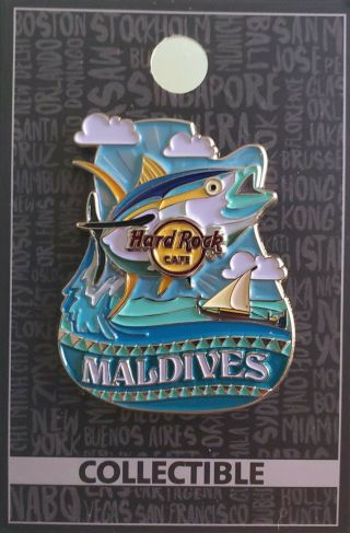 Hard Rock Cafe Maldives Icon Pin With Card