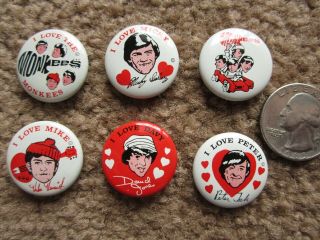 Vintage Complete Set Of 6 The Monkee 