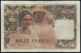 Madagascar 1000 Francs 1951,  P.  48