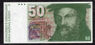 50 Francs From Switzerland Crispy Vf
