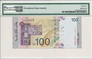 Bank Negara Malaysia 100 Ringgit ND (2001) Replacement/Star PMG 65EPQ 3