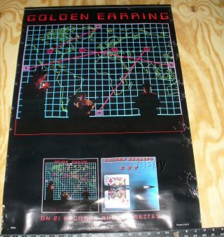 Vintage Promotional Poster Golden Earring 1984 Promo Record Polygram Rock Band