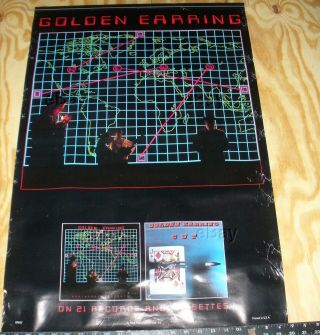 VINTAGE PROMOTIONAL POSTER GOLDEN EARRING 1984 PROMO RECORD POLYGRAM ROCK BAND 2