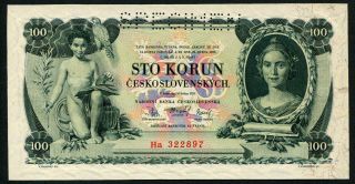 Czechoslovakia 100 Korun 1931 Specimen,  Unc