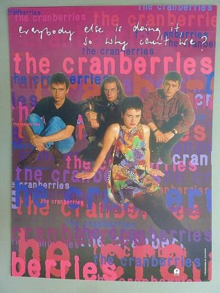 Rare Cranberries Everybody Is Doing It 1993 Vintage Music Store Promo Poster