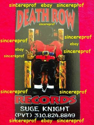 Suge Knight Business Card Vg⭐cond Death Row Records No Reserve⏳ Tupac Snoop Pac