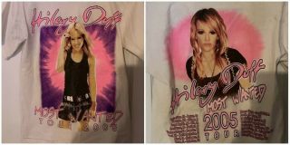 Hilary Duff Tour Concert Shirt White 2005 Size Adult Small Most Wanted Euc Rare