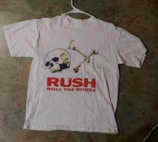 Vintage Rush 1991 Roll The Bones Tour We Are Here Concert Tee