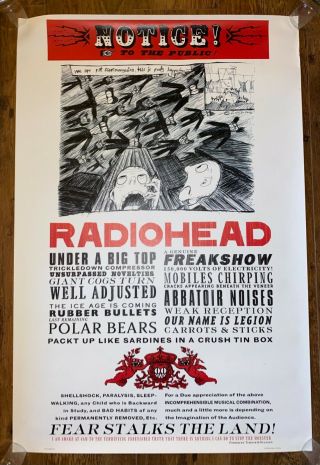 Radiohead Kid A - Promo Poster - Stanley Donwood Art Print 2000