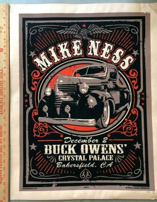 Rare 2008 Mike Ness Concert Tour Poster Buck Owens Crystal Palace 1/150 27 " X21 "