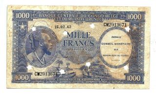 Congo Democratic Republic (p2) 1,  000 Francs 1962