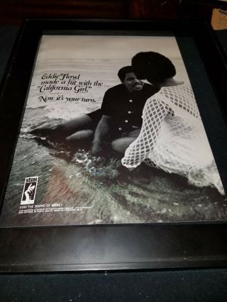 Eddie Floyd California Girl Rare Promo Poster Ad Framed