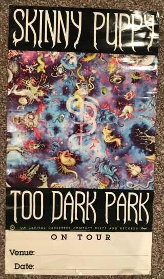 Promo Poster Skinny Puppy Too Dark Park On Tour Rare Industrial Concert