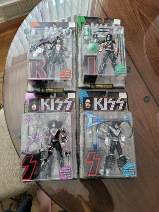 Kiss Action Figure Dolls Set Of Four 1997 Mcfarlane.