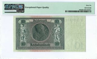Germany 10 Reichsmark P180b 1929 PMG 66 EPQ s/n B00081513 2