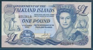 Falkland Islands 1 Pound,  1984,  P 13,  Unc