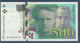 France 500 Francs,  1998,  P 160c,  Au - Unc