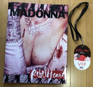 Madonna Rebel Heart Japan Tour Program Book W/ Vip Strap Rare