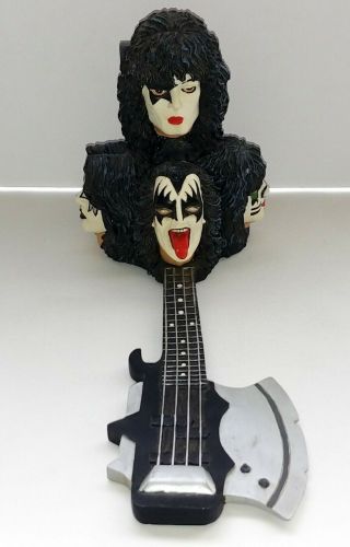 Kiss Band Gene Simmons Axe Bass Incense Burner 2004 Ace Frehley Peter Paul