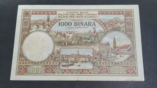 Srbija Serbia Kraljevina SHS Yugoslavia 1000 dinara 1920.  lazna fake 2
