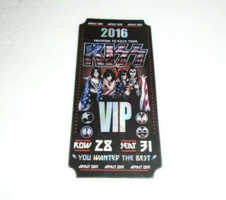 Kiss Freedom To Rock 2016 Vip Ticket - Simmons Stanley Singer Thayer