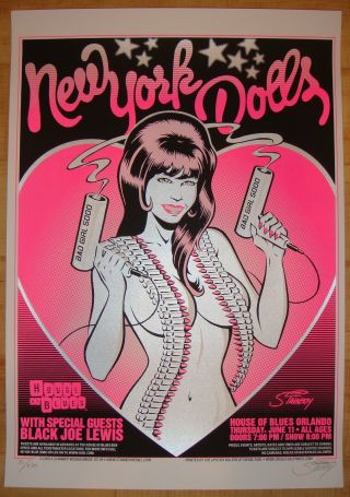 2009 York Dolls - Orlando - Silkscreen Concert Poster S/n By Stainboy