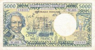 French Pacific Territories 5000 Francs 1992 P - 3 Af,  Louis Antoine De Bougainvil