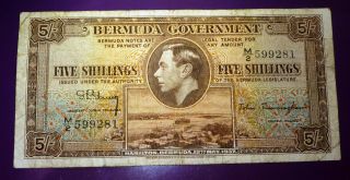 Bermuda 5 Shillings - 1937 - Pick 8b -