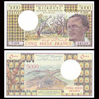 Djibouti 5000 (5,  000) Francs,  1979,  P - 38d,  Unc
