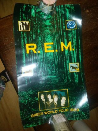 Rem Green World Tour 1989 Poster
