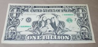 Alice Cooper 1973 Billion Dollar Babies 1 Billion Dollar Bill Album Lp Insert