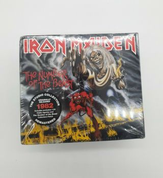 Iron Maiden Number Of The Beast Ltd Edition Cd Eddie Figure & Collectors Patch