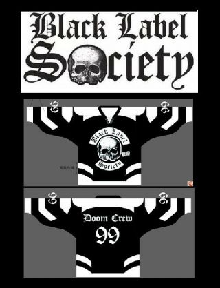 Black Label Society Hockey Jersey Sz 64 Xxxxl 4x Bls Zakk Wylde Shirt