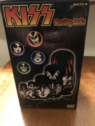 Kiss Nesting Dolls 2003 Official Item Simmons Stanley Frehley Criss Box