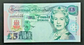 Gibraltar Banknote - 5 Pounds - 1995 - P.  25 - Uncirculated