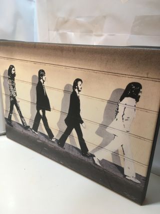 Photograph Silkscreen Of A Mural Of The Beatles On Abbey Road Crosswalk