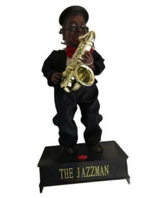 The Jazzman Toy Moving Music Plays Saxophone Jazz Sings And Dances W/box