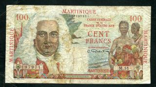 Martinique (p31) 100 Francs 1947