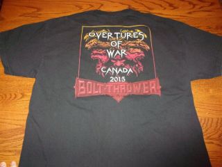 Bolt Thrower Carved In Stone Tour T - shirt Tee Overtures Of War Canada 2015 3
