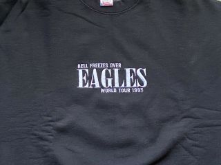 Vintage Eagles Hell Freezes Over Concert World Tour Sweatshirt XL Black 1995 2