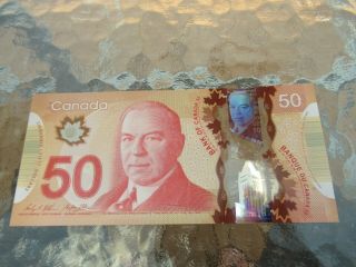 Canadian $50 Dollar Bank Note Polymer Bill Gmb2677977 Circulated 2012 Canada