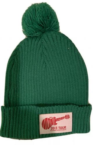 Mike Nesmith Knitted Wool Hat Cap The Monkees Green 2013 Tour Rhino Official