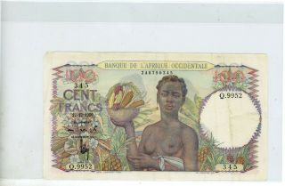 French West Africa 100 Francs 1950 P 40 9952