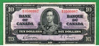 Canada - 1937 Bank Of Canada $2 Dollars Bc - 24b,  P61b Banknote Vf,  /aef